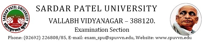 Examination Staff - Sardar Patel University